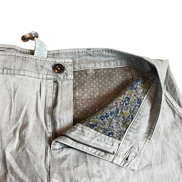 Sundance Tencel Trouser Pants Sz 12 Gray Flat Front Wide Leg Chino Flowy Soft - Picture 3 of 10